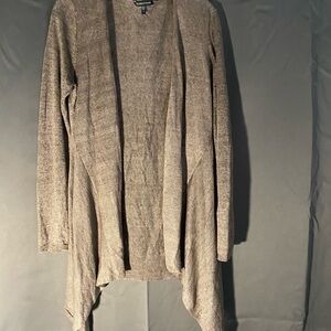 Eileen Fisher Taupe Open Front Cardigan